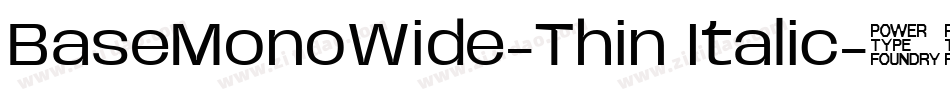 BaseMonoWide-Thin Italic字体转换